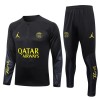 Paris Saint Germain Quarter Zip Tute Felpe da Allenamento 2023-24 Nera per Uomo